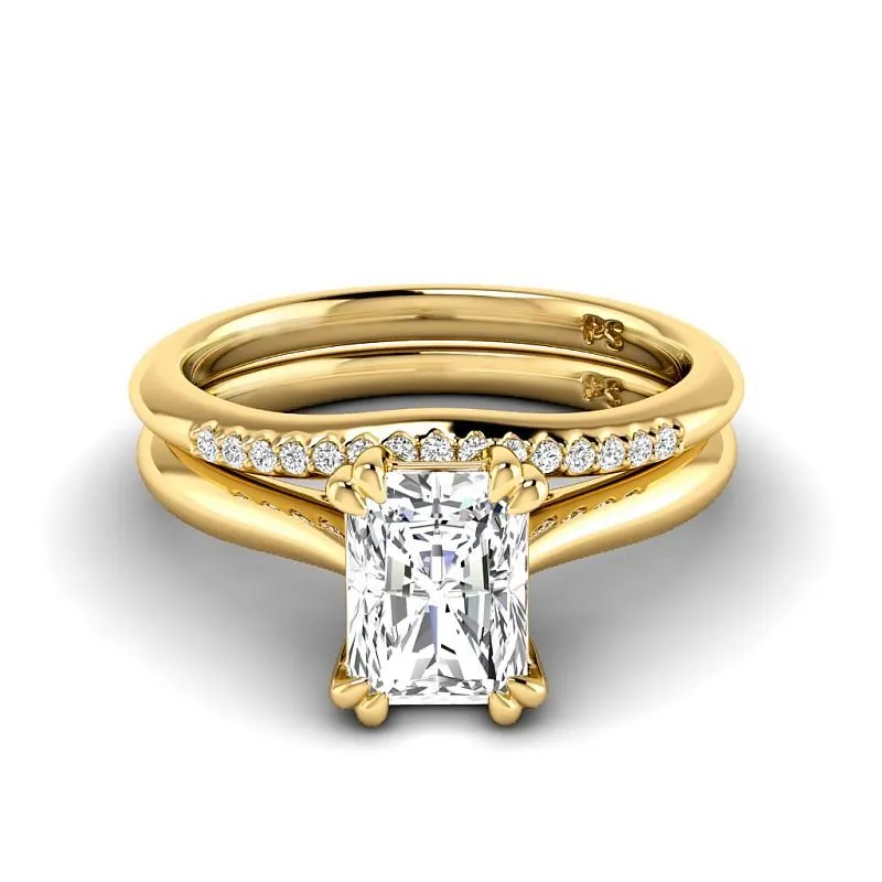 0.60-3.10 CT Round & Radiant Cut Lab Grown Diamonds - Bridal Set