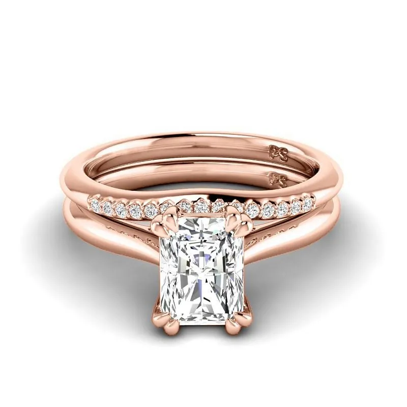 0.60-3.10 CT Round & Radiant Cut Lab Grown Diamonds - Bridal Set