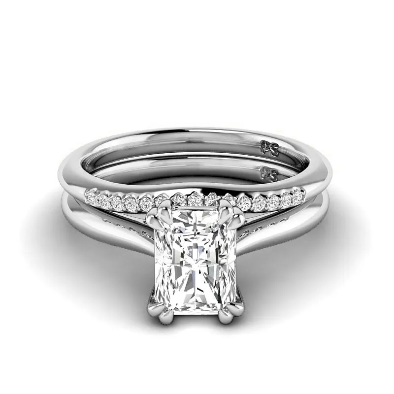 0.60-3.10 CT Round & Radiant Cut Lab Grown Diamonds - Bridal Set