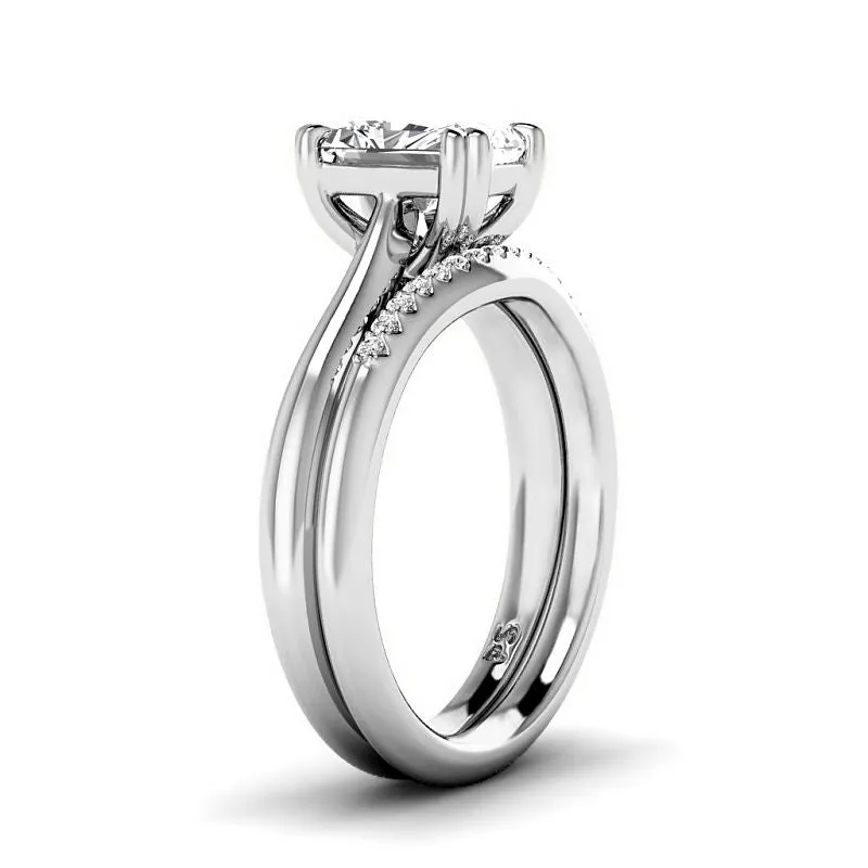 0.60-3.10 CT Round & Radiant Cut Lab Grown Diamonds - Bridal Set