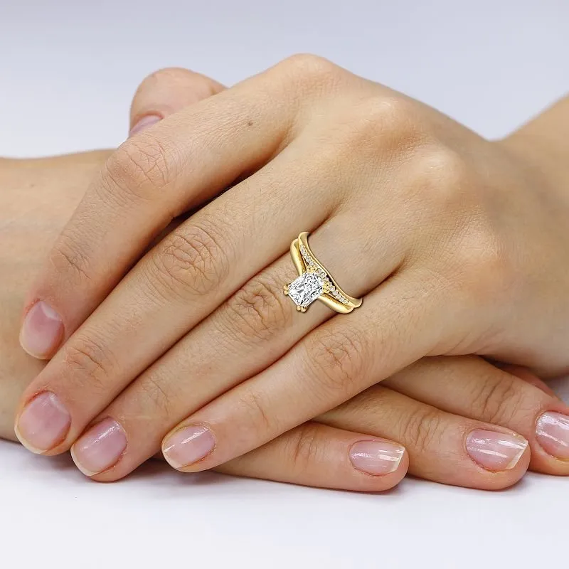 0.60-3.10 CT Round & Radiant Cut Lab Grown Diamonds - Bridal Set