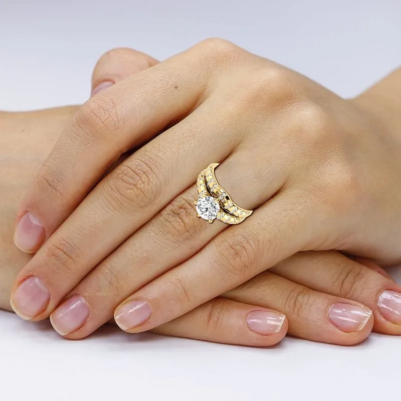 0.80-3.30 CT Round Cut Lab Grown Diamonds - Bridal Set