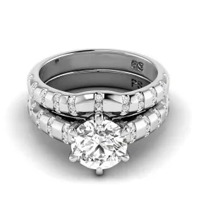 0.80-3.30 CT Round Cut Lab Grown Diamonds - Bridal Set