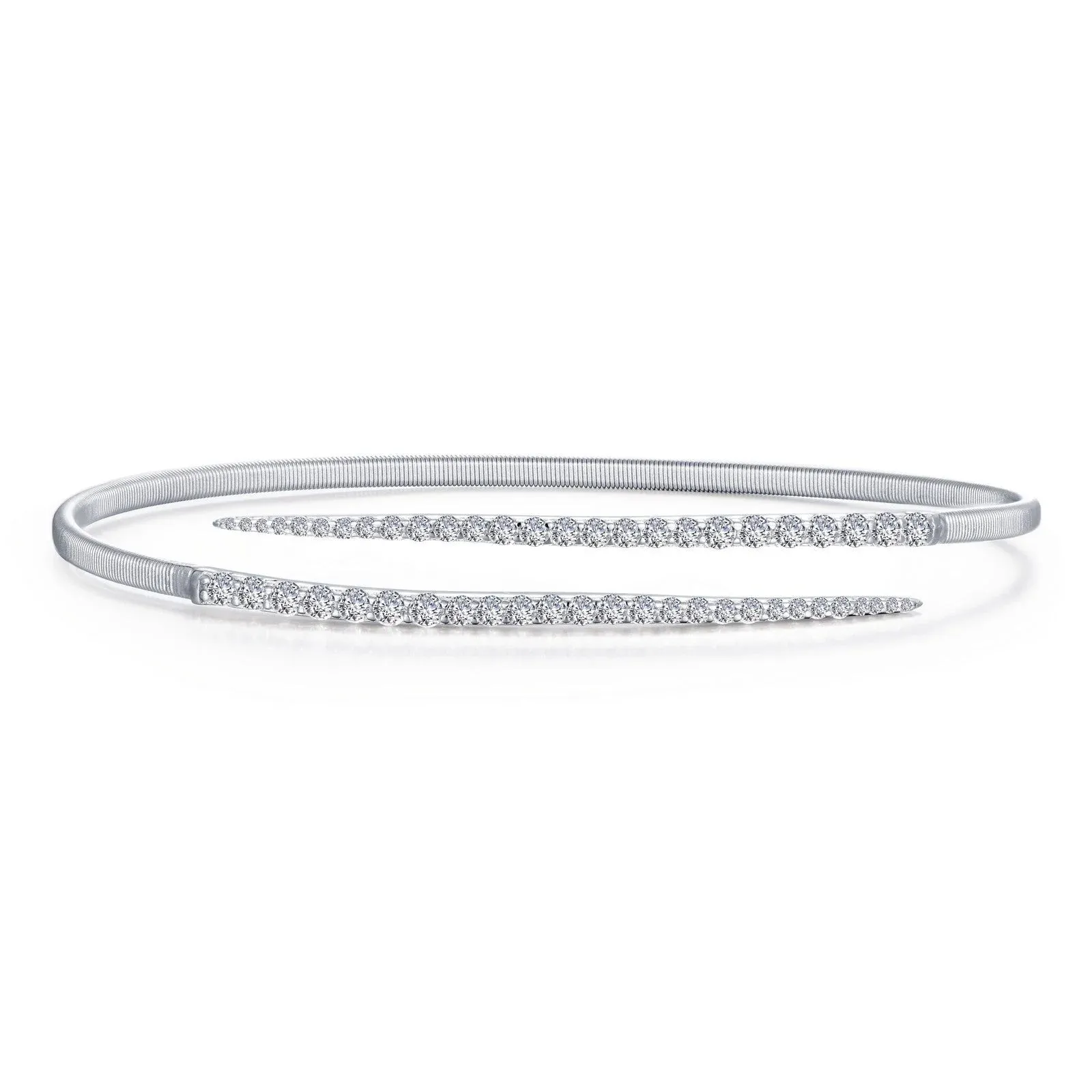 0.98ct Pave Bypass Cuff Bangle Bracelet