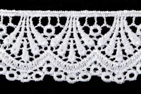 1 3/4" Scalloped  White Venise Edging Lace