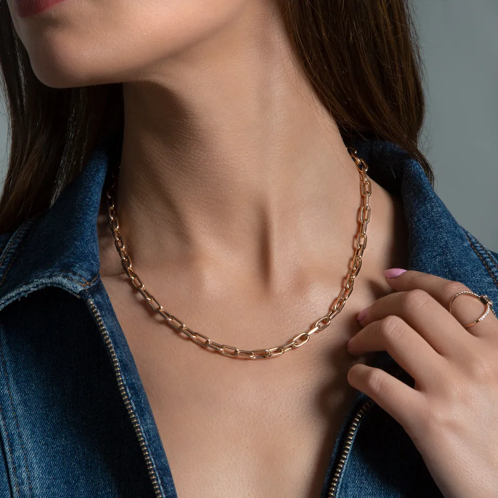14KT Yellow Gold 18" Chain Link Lillian Necklace