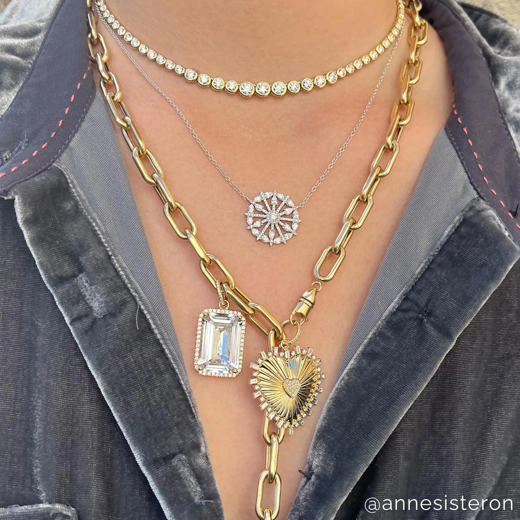 14KT Yellow Gold 30" Chain Link Luxe Lillian Necklace