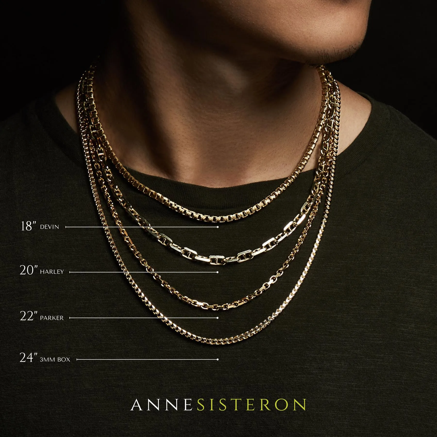 14KT Yellow Gold Harley Necklace