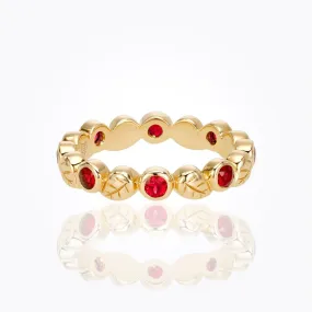 18K Arcadia Ring with ruby