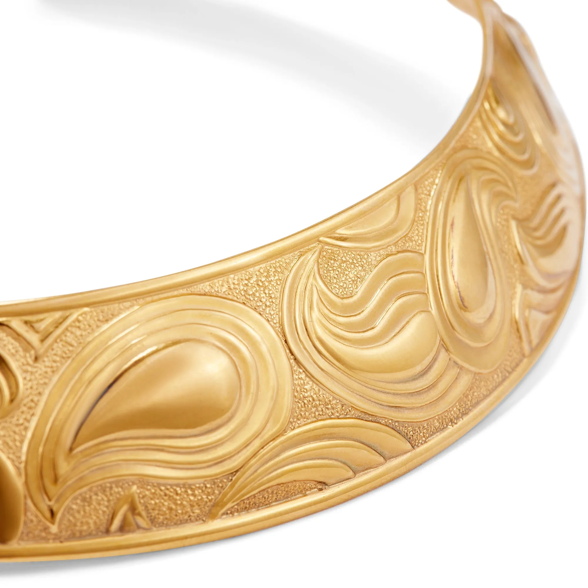 1970s Lanvin Gold Tone Torque Necklace