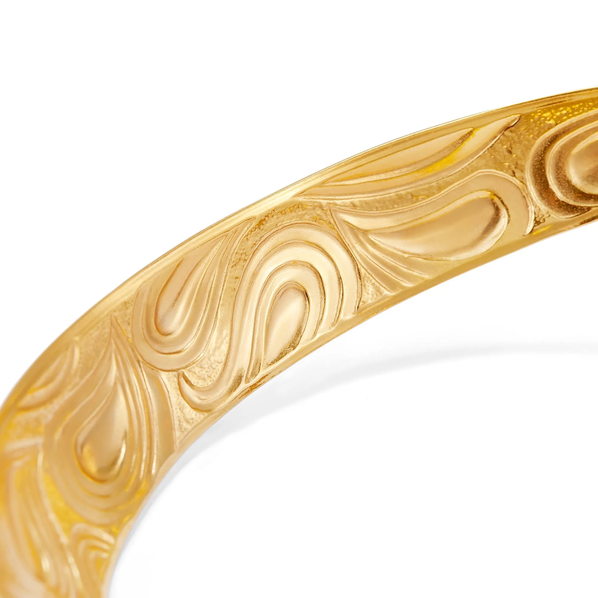 1970s Lanvin Gold Tone Torque Necklace