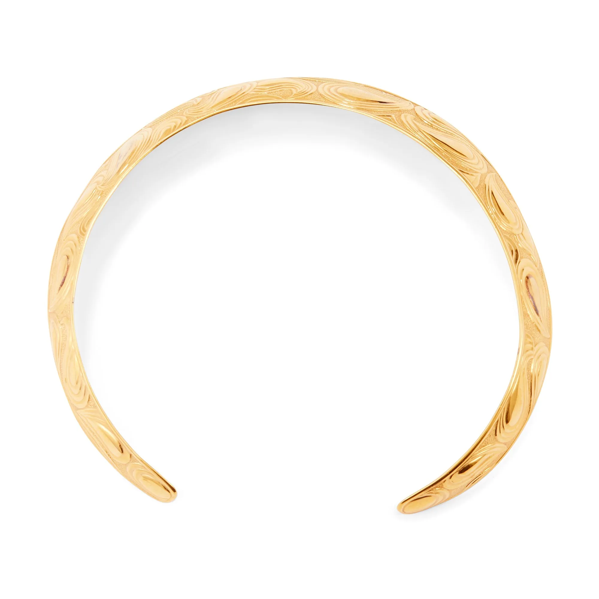 1970s Lanvin Gold Tone Torque Necklace