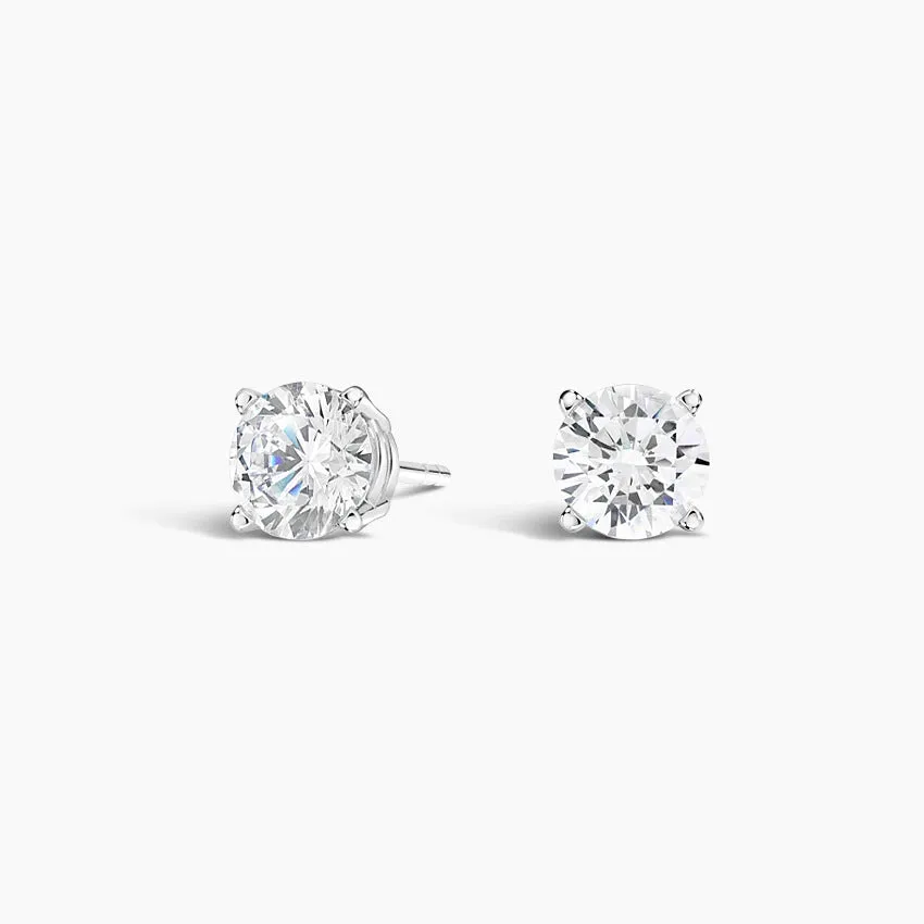 1ct tw LAB GROWN Diamond Earrings in 14kt White gold