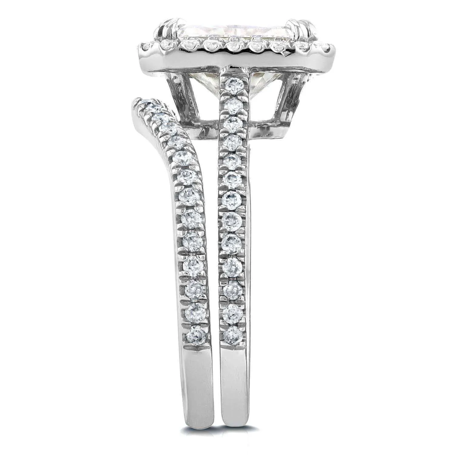 2 1/4ct.tw Original Radiant 8x6 Halo Bridal Set