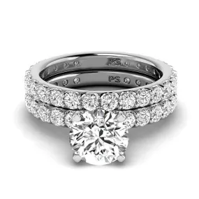 2.40-4.90 CT Round Cut Lab Grown Diamonds - Bridal Set