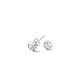 4mm White Topaz Dewdrop Studs