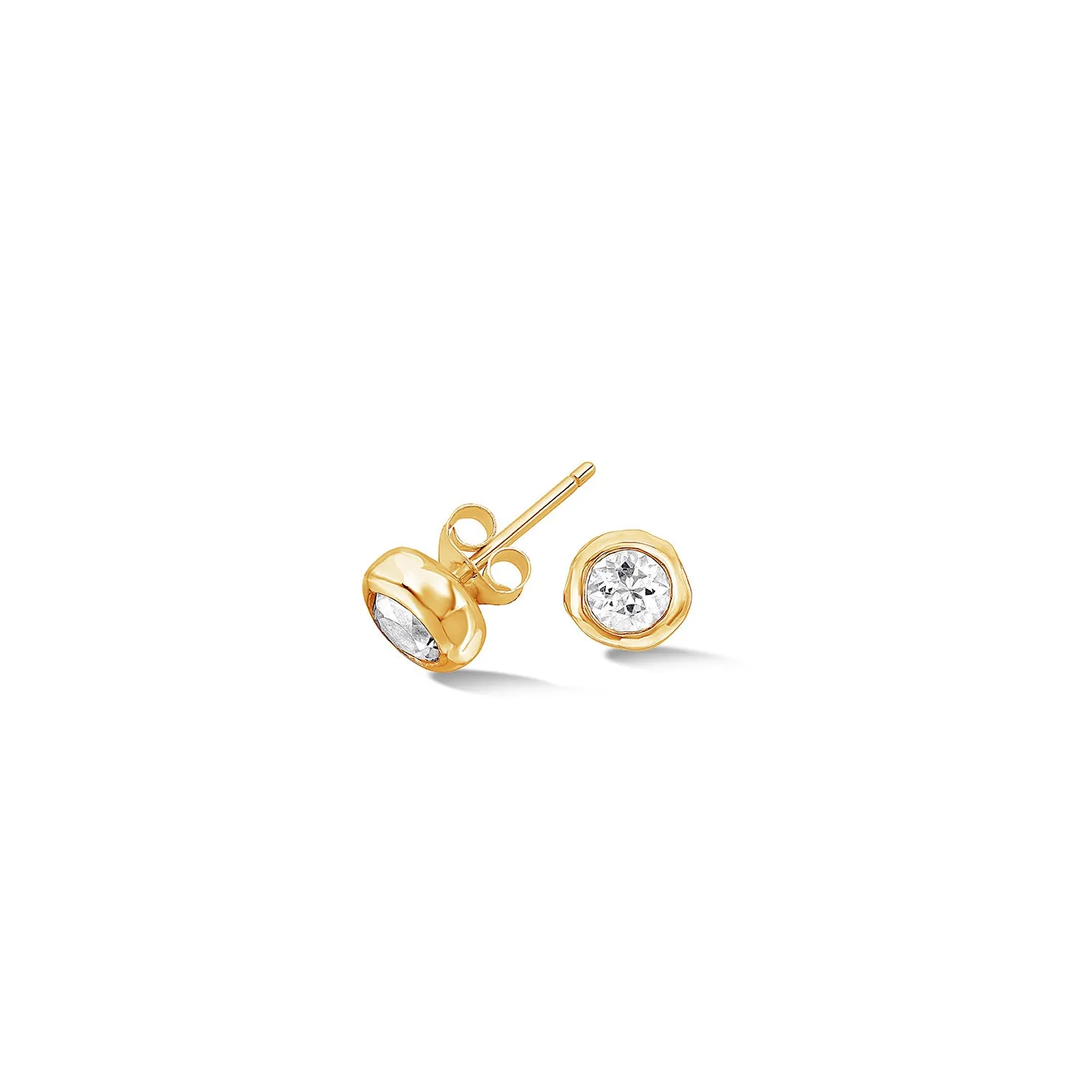 4mm White Topaz Dewdrop Studs