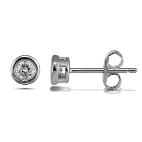 9ct White Gold Lab Grown Diamond Earrings