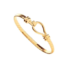 9K Yellow Gold Hook Kids 4mm Bangle