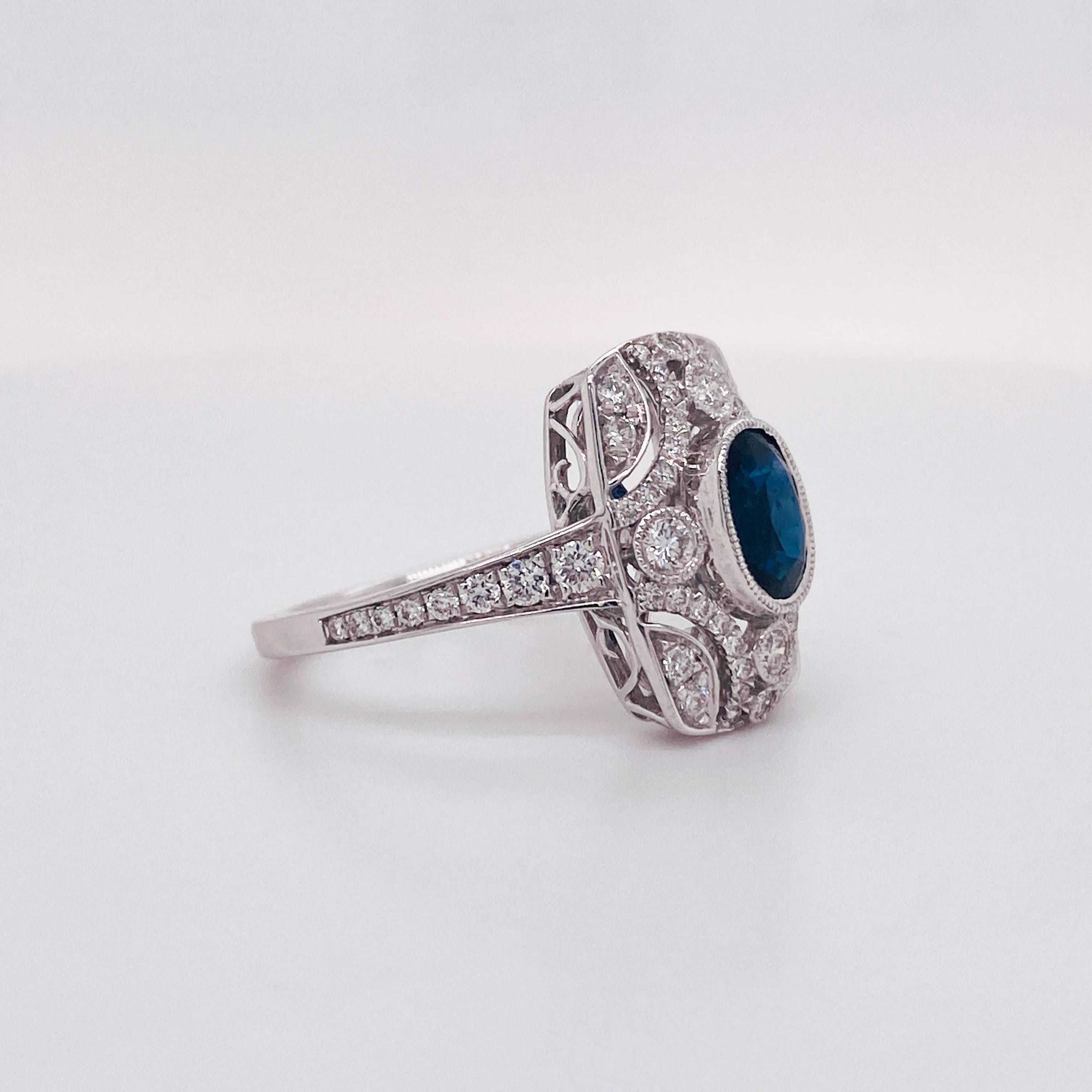 Art Deco Sapphire and Diamond Ring