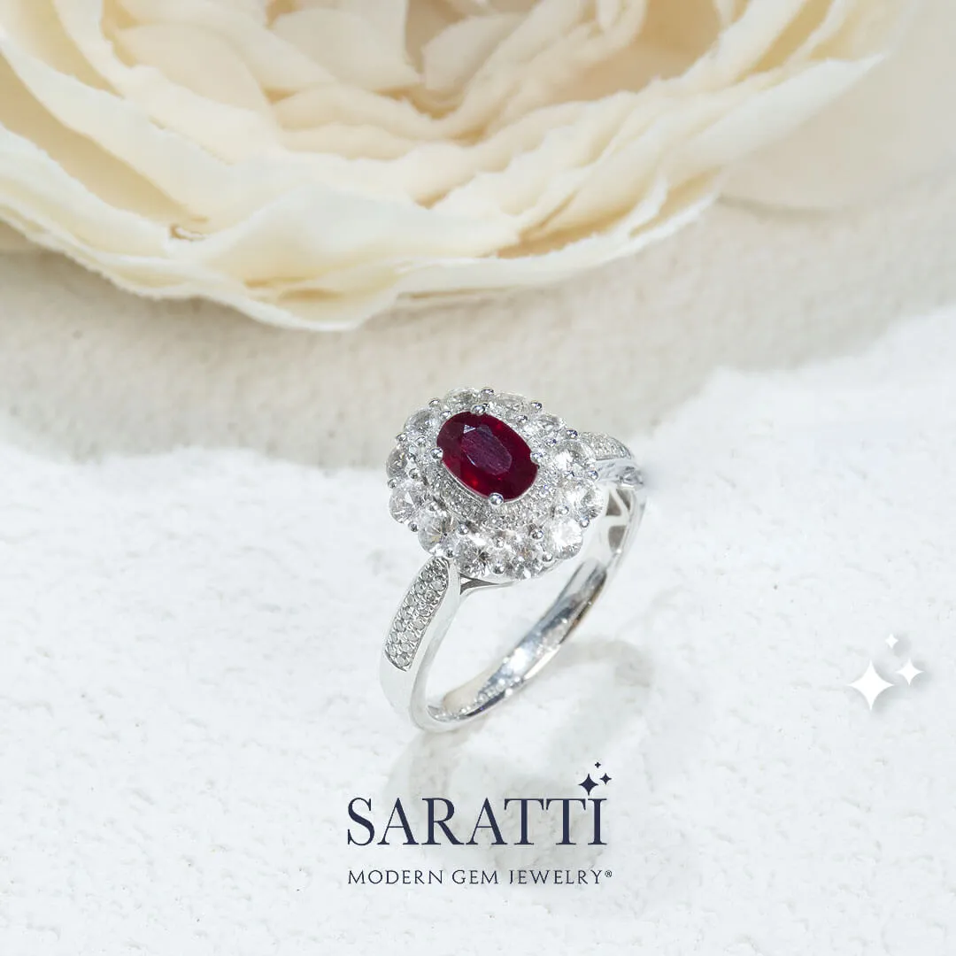 Aurora Bianca Natural Ruby ＆ Diamond Ring