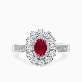 Aurora Bianca Natural Ruby ＆ Diamond Ring