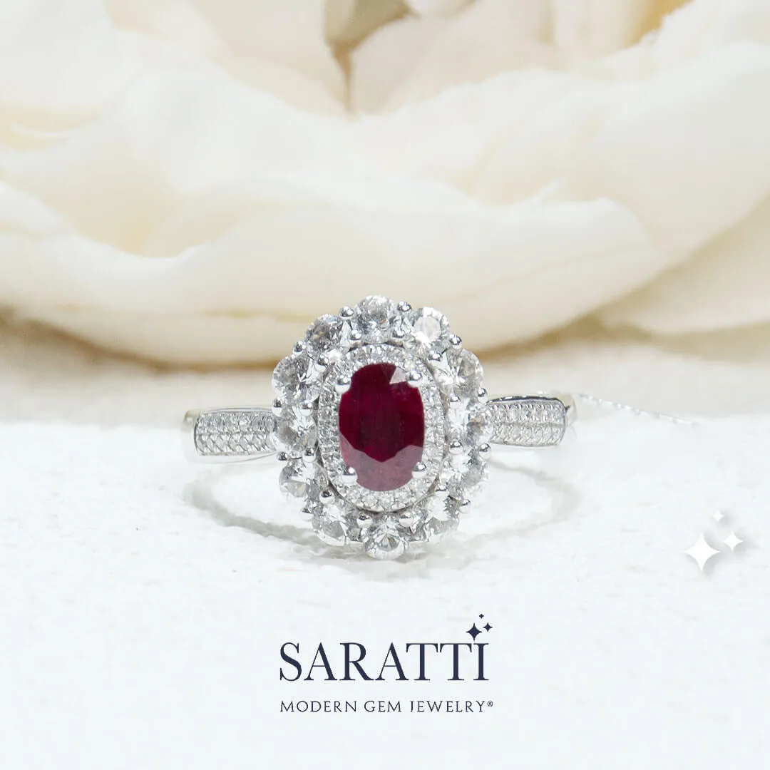 Aurora Bianca Natural Ruby ＆ Diamond Ring