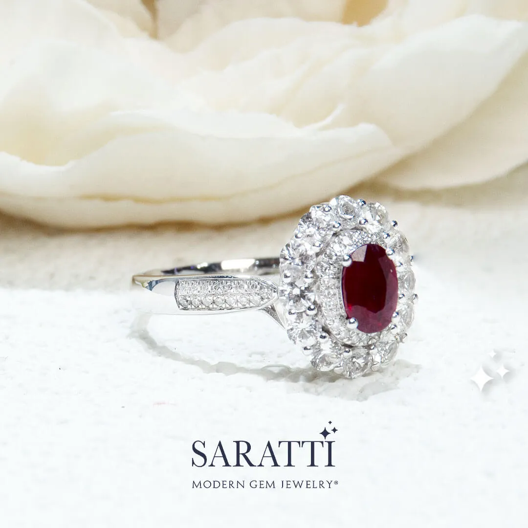 Aurora Bianca Natural Ruby ＆ Diamond Ring