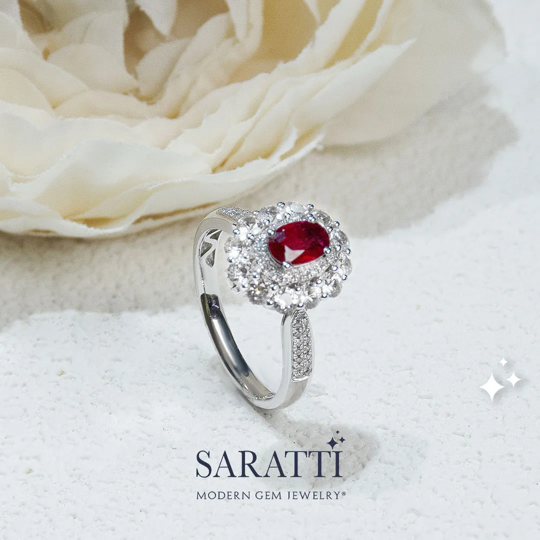 Aurora Bianca Natural Ruby ＆ Diamond Ring