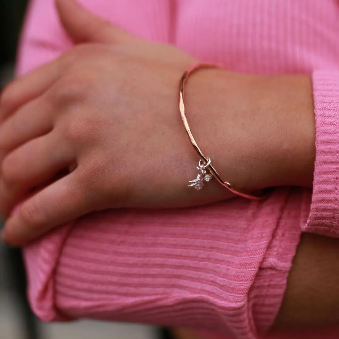 Bee Bangle | Rose Gold - Silver