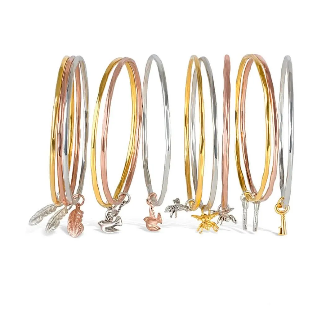 Bee Bangle | Rose Gold - Silver