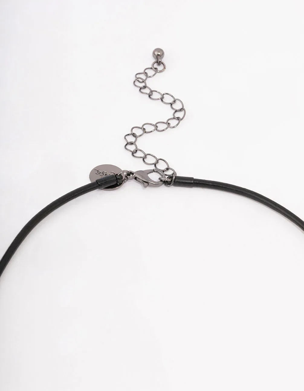 Black Flower Drop Y-Shape Necklace