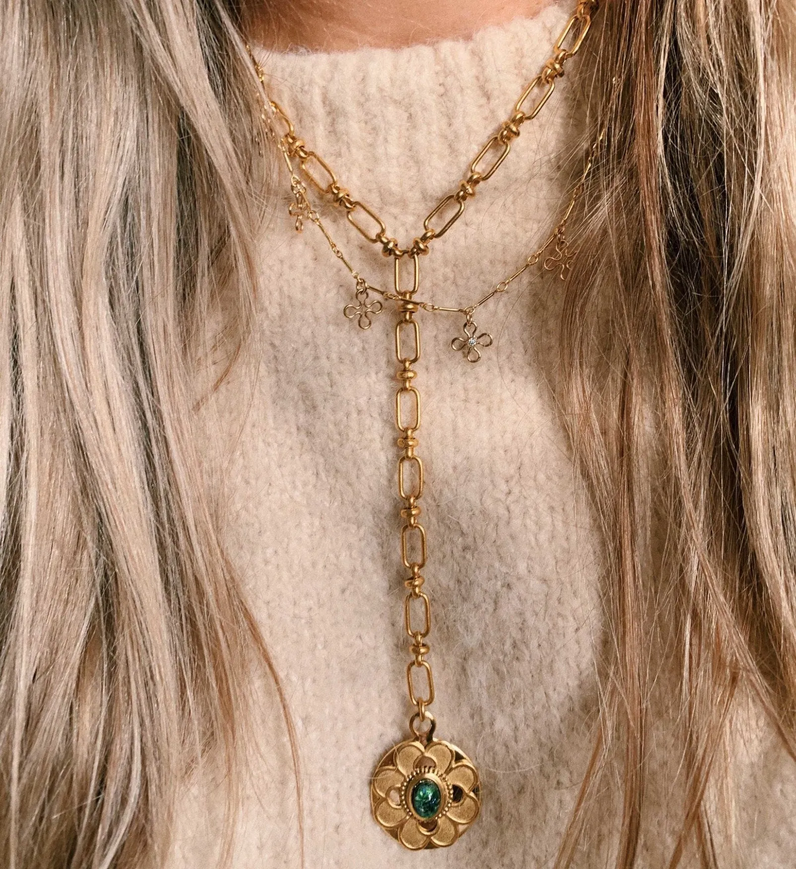 Brinker   Eliza Sunshine Y-Necklace