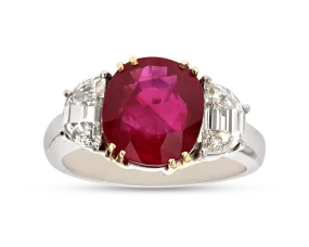 Burma Ruby Ring, 4.07 Carats