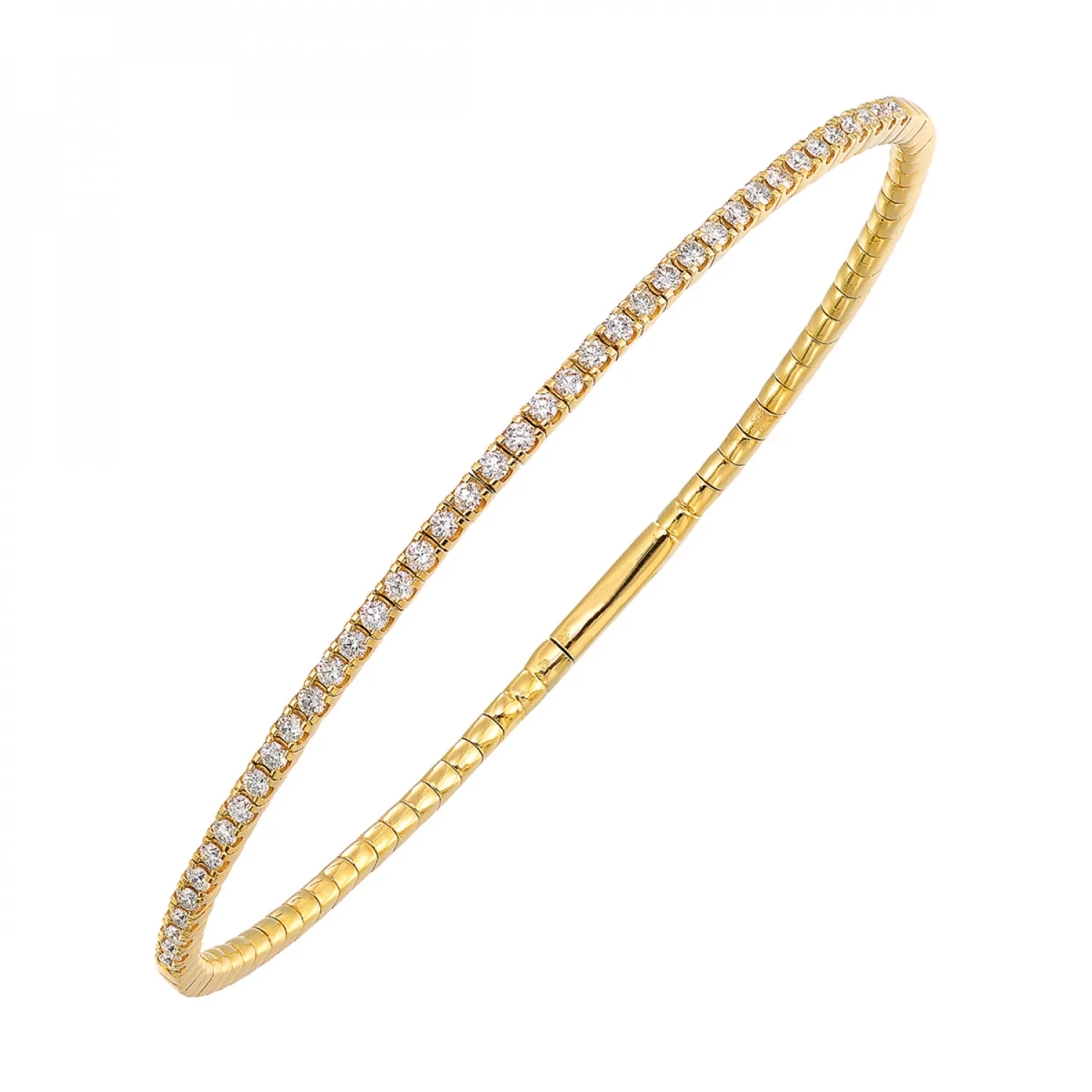 Classic 14K Yellow Gold Diamond Tennis Bracelet, 0.75 ctw