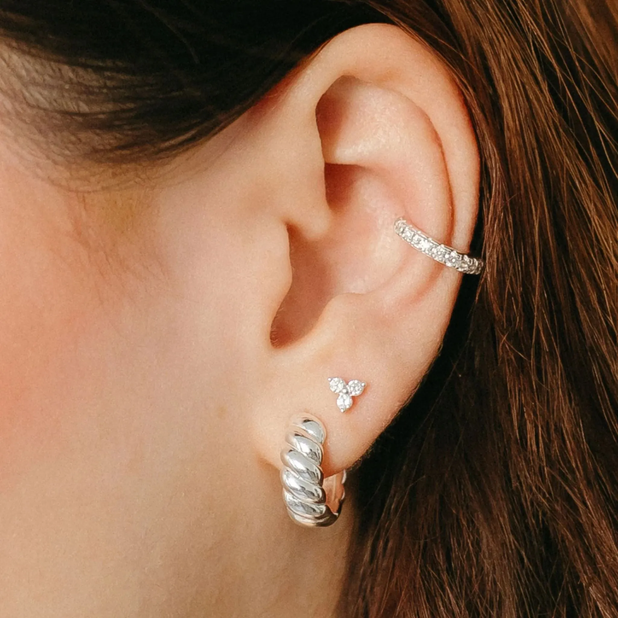 Croissant Sparkle Earring Set