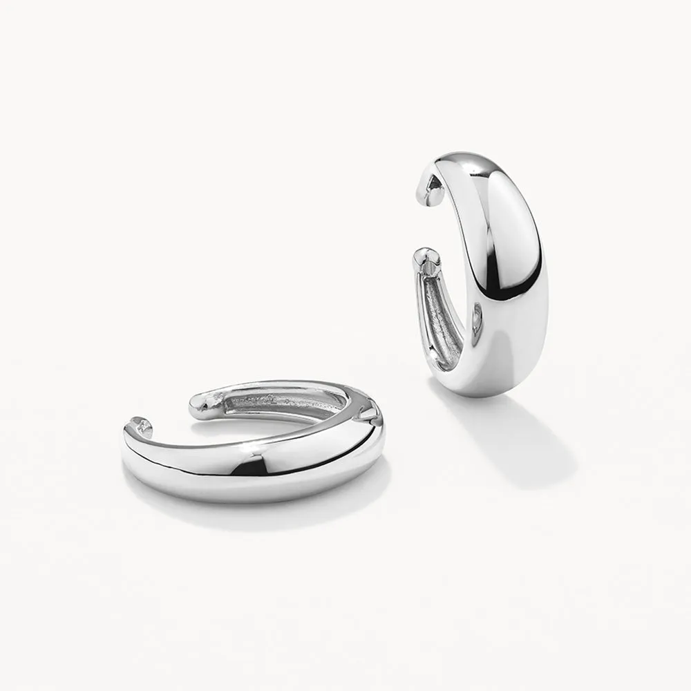 Curve Ear Cuff Set in Silver