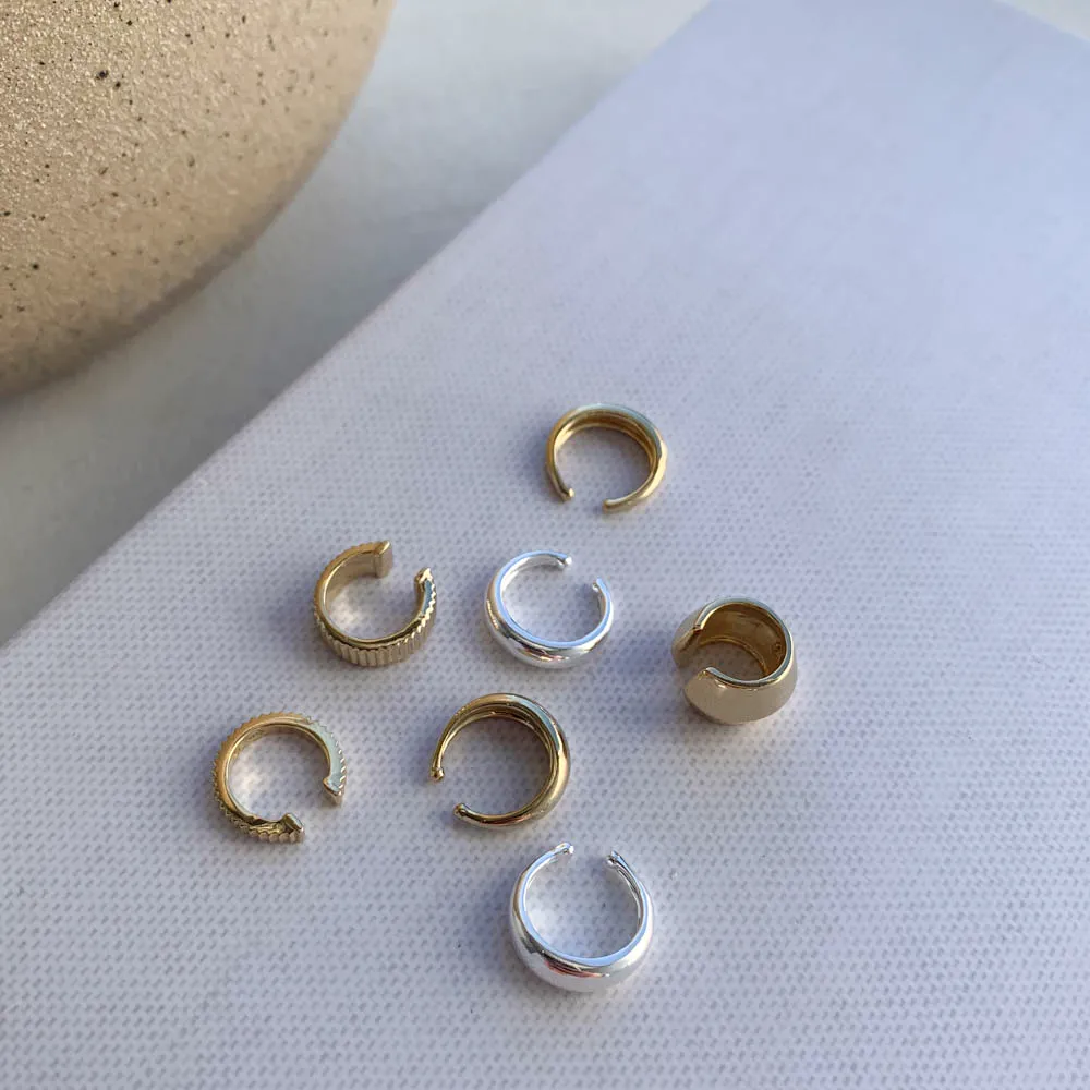 Curve Ear Cuff Set in Silver