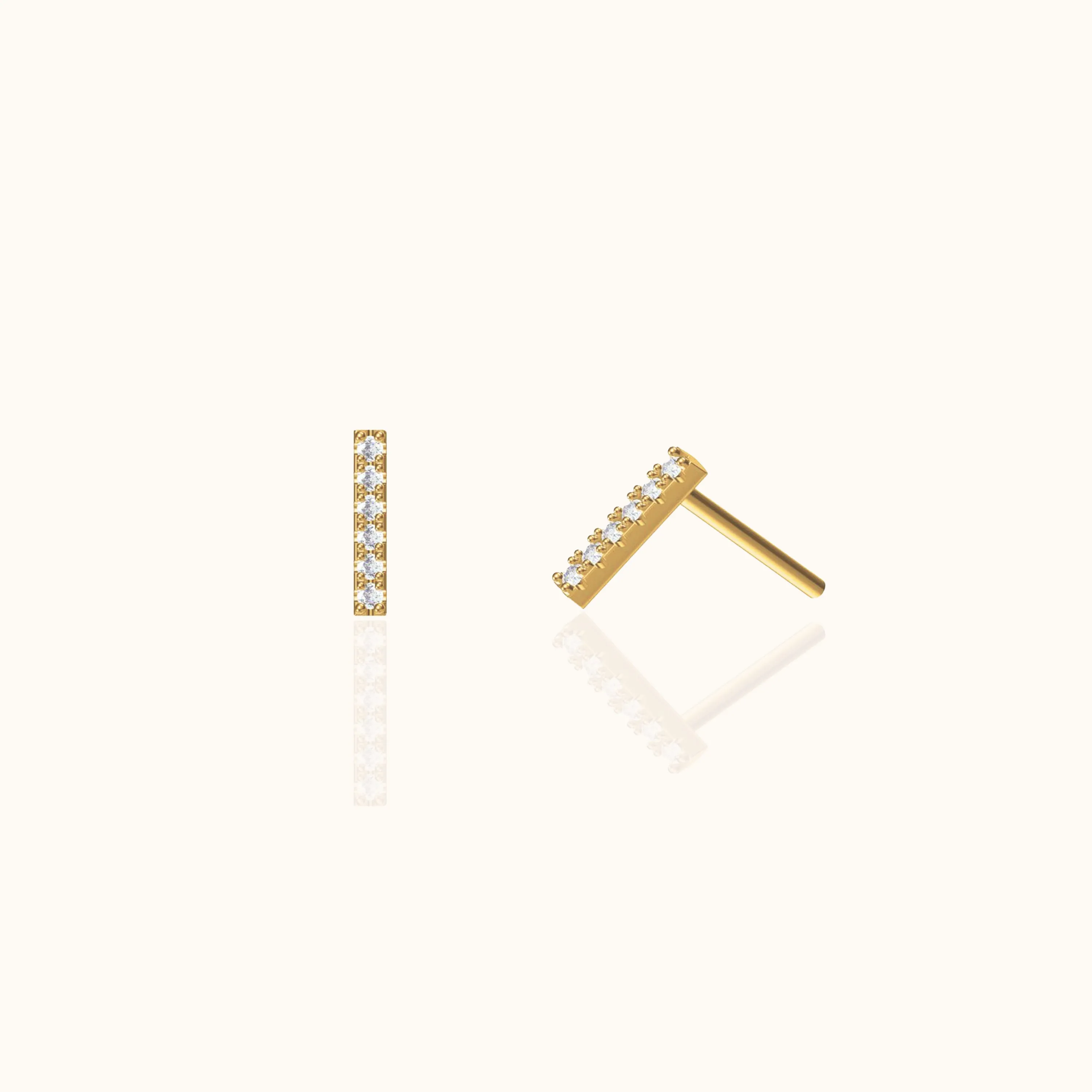 CZ Bar Studs