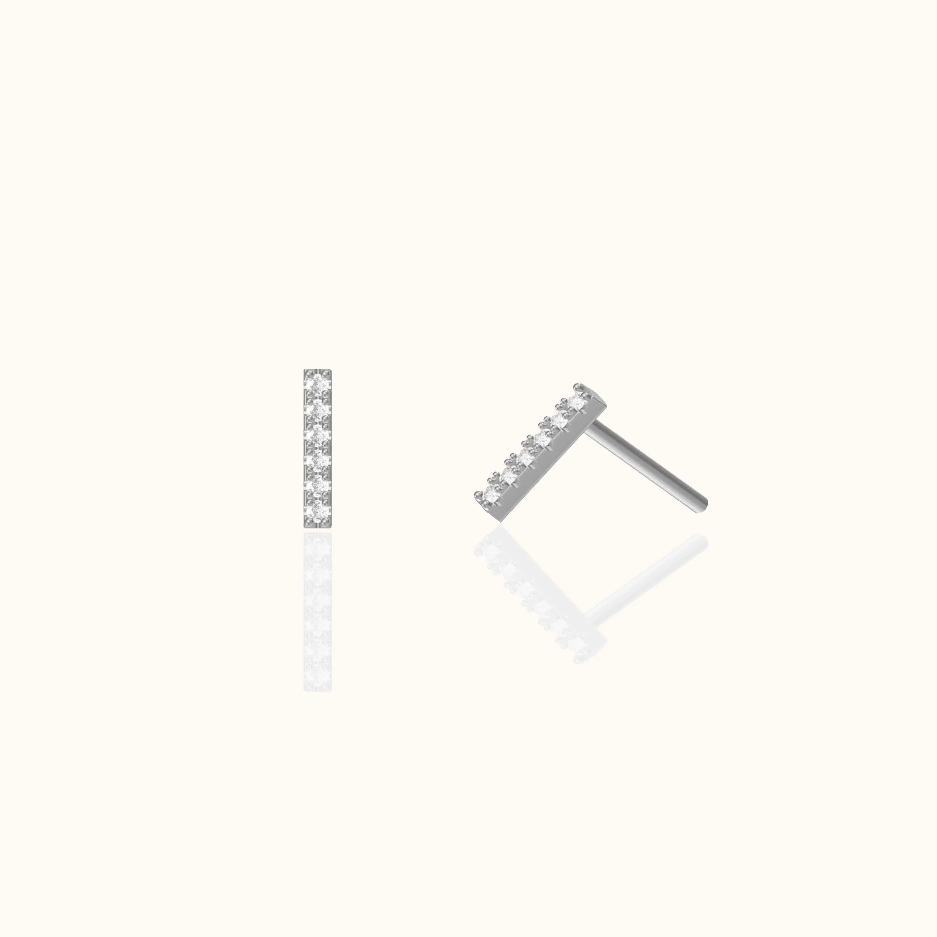 CZ Bar Studs