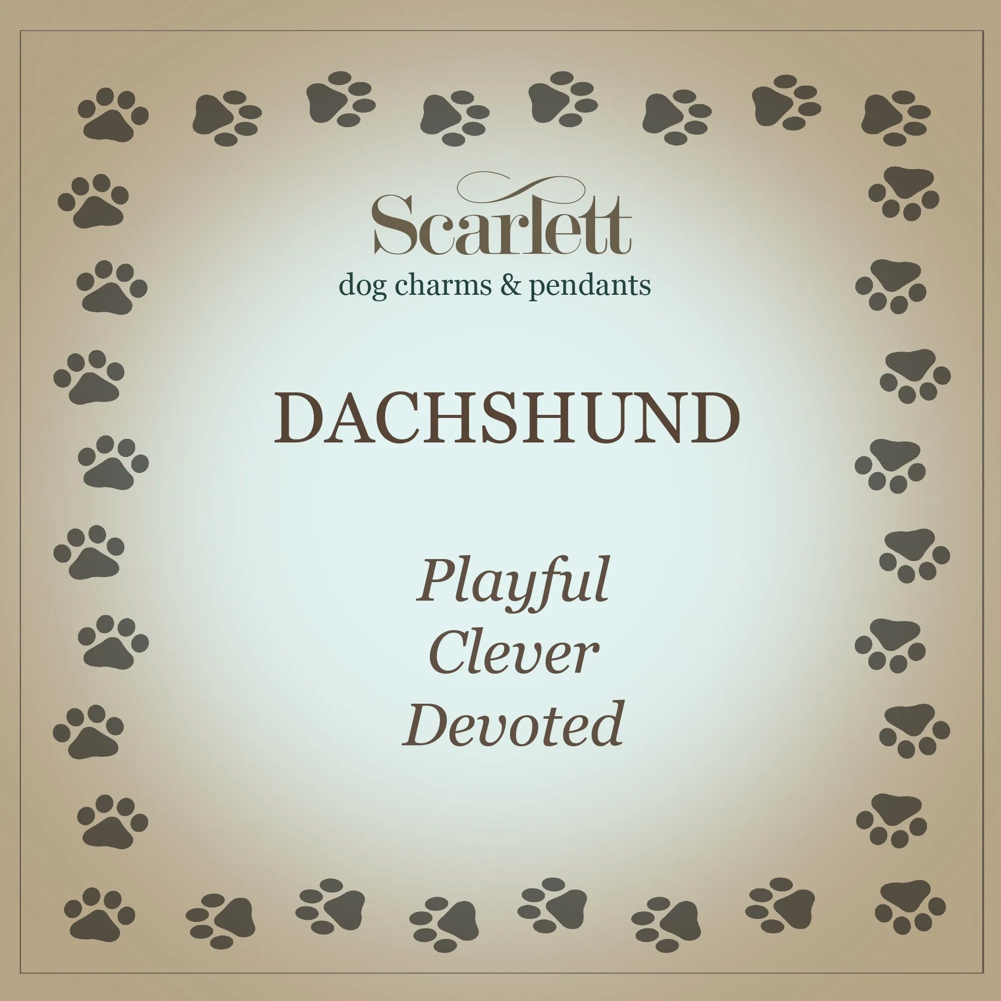 Dachshund Silver Dog Charm