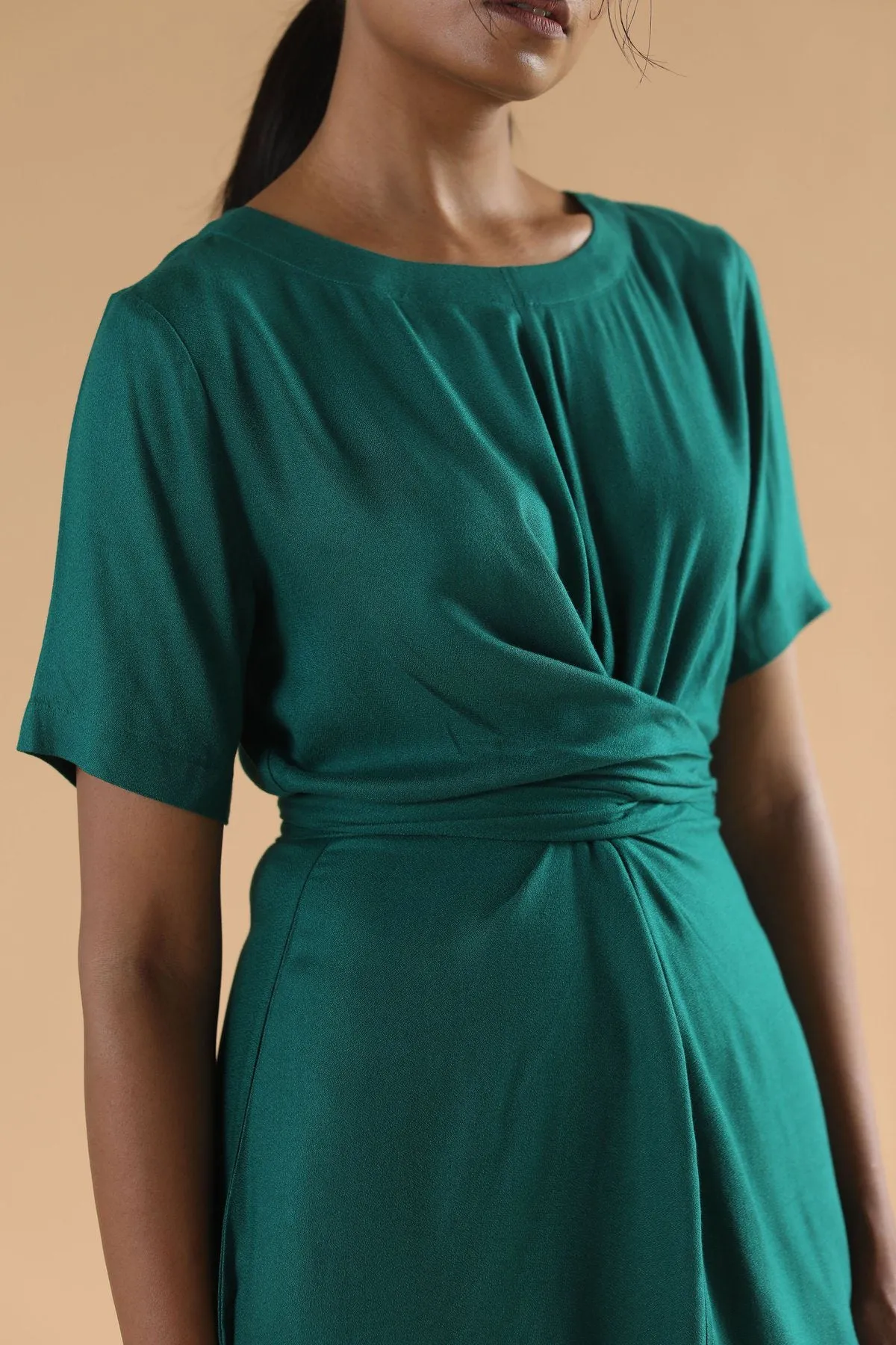 Dark Green Dress for Workwear