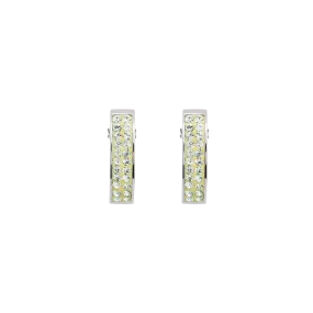Earrings crystals pavé light green