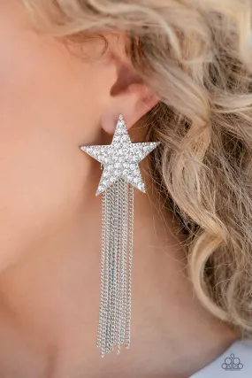 Earrings Superstar Solo - White LOP S125 Americana