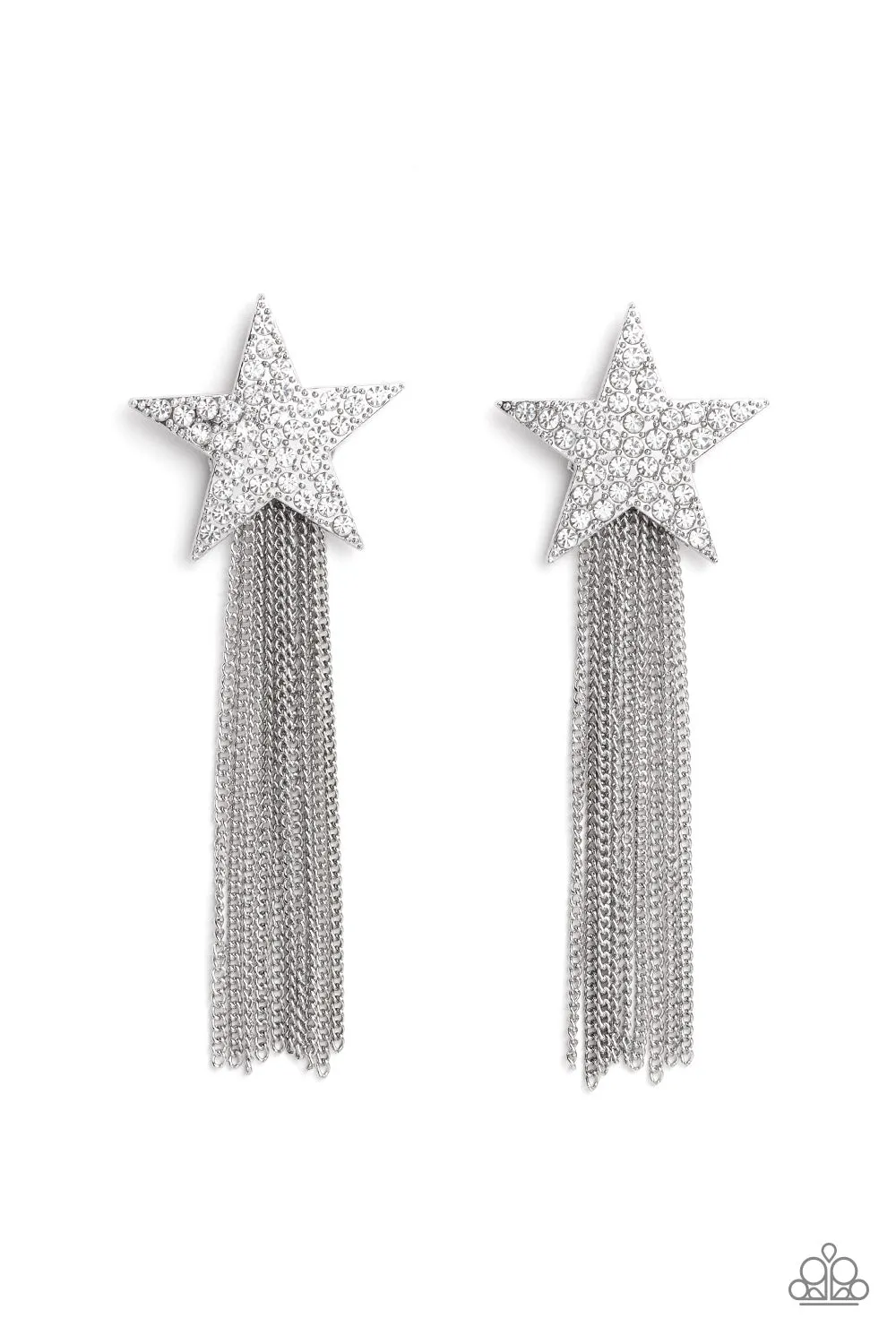 Earrings Superstar Solo - White LOP S125 Americana