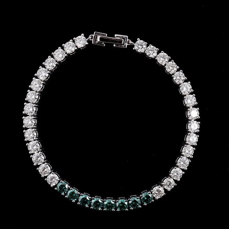 Emerald Elegance Tennis Bracelet