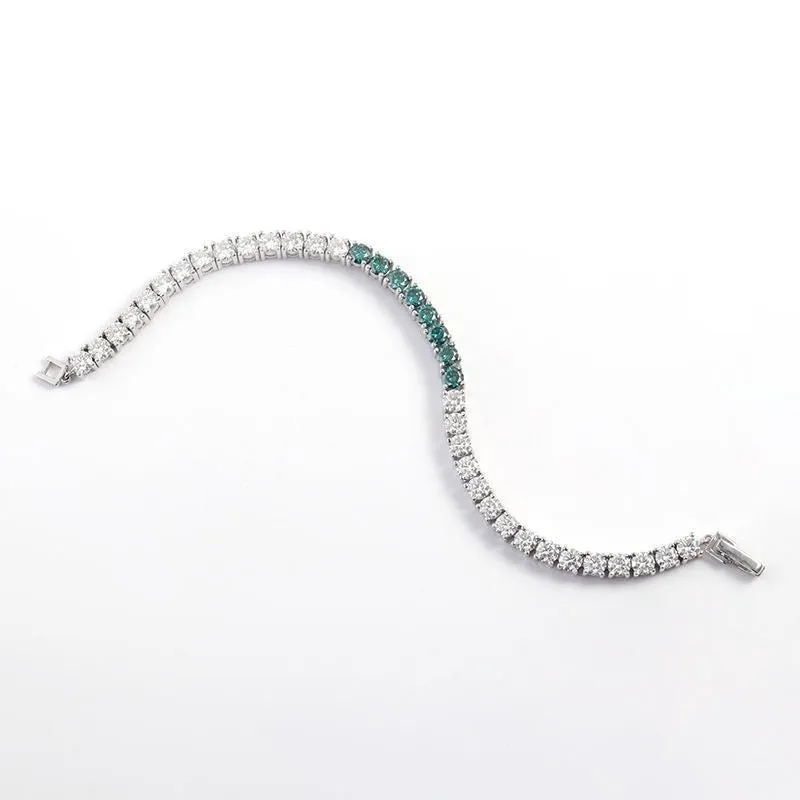 Emerald Elegance Tennis Bracelet