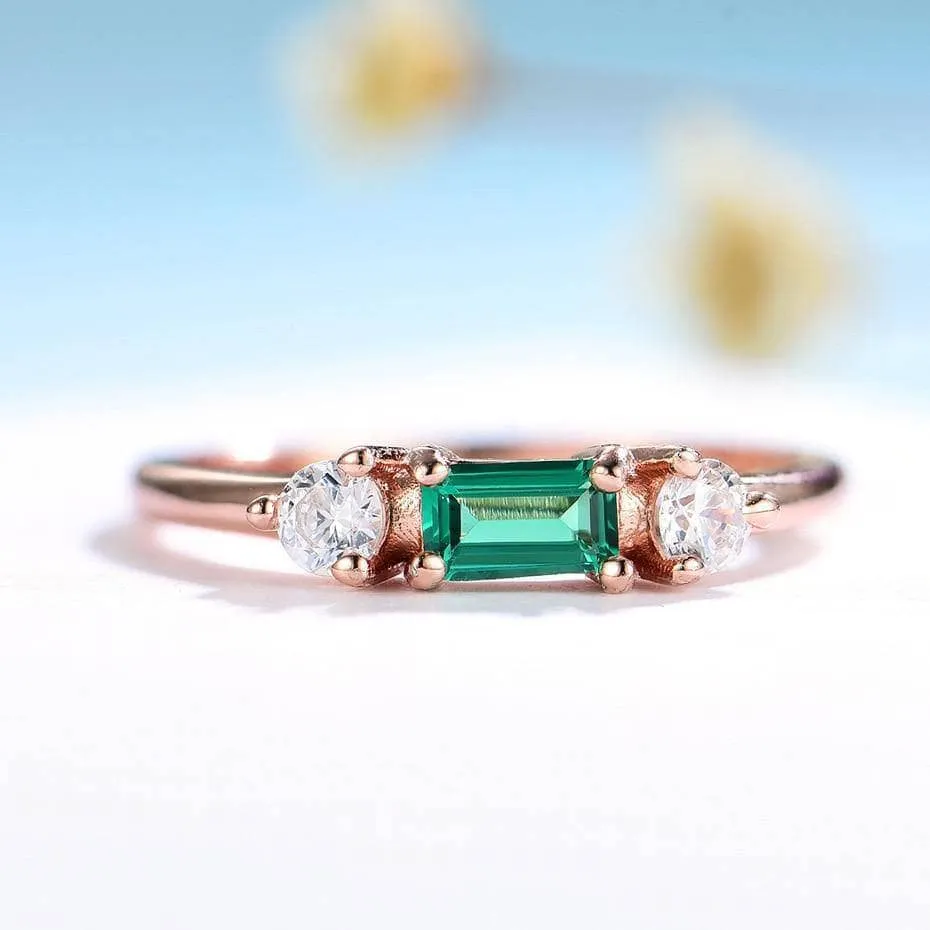 Emerald Gemstone Engagement Ring