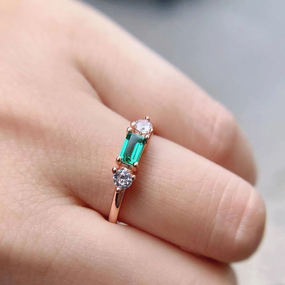 Emerald Gemstone Engagement Ring