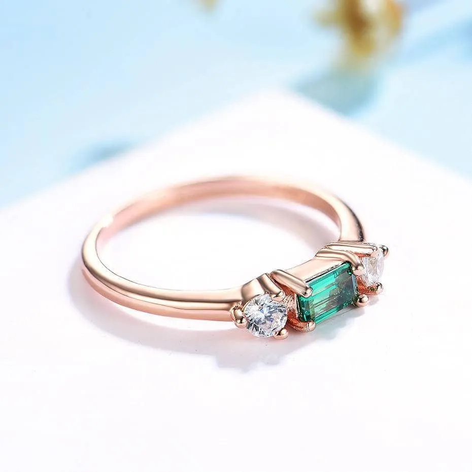 Emerald Gemstone Engagement Ring